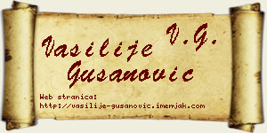 Vasilije Gušanović vizit kartica